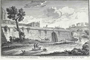 After Giuseppe Vasi, Porta Fabrica, Etching, Late 18th Century