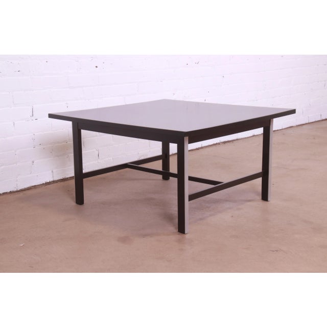 Calvin Furniture Paul McCobb for Calvin Furniture Black Lacquered Coffee Table, Newly Refinished For Sale - Image 4 of 10