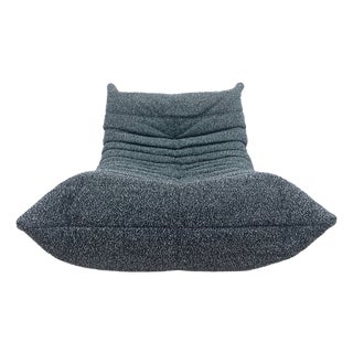 Set of Black and White Togo Lounger and Ottoman from Ligne Roset, 2000s For Sale