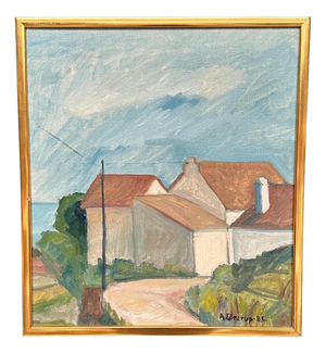 Arne Gleerup, Landscape motif, 1985, Oil on Canvas, Framed