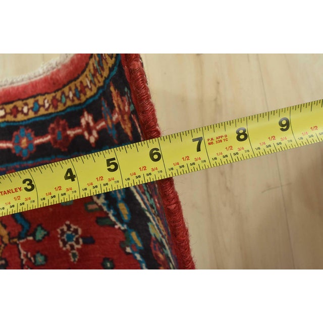 Malayer Runner 3’10” X 9’9” Red Wool Vintage Tribal Hand-Knotted Oriental Rug For Sale - Image 13 of 15