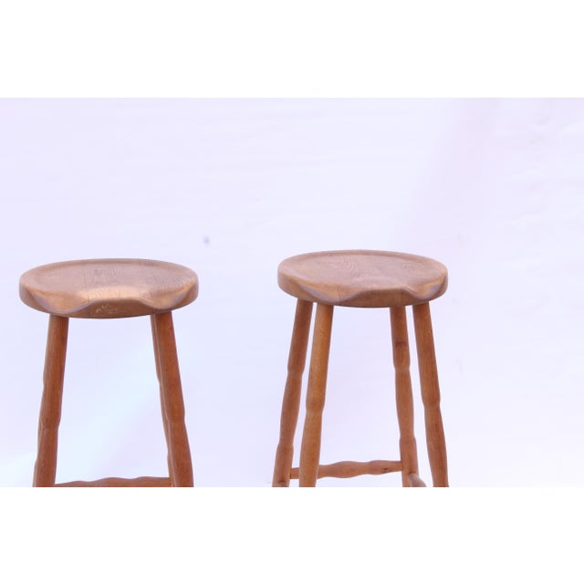 Oak Bar Stools, Set of 2 For Sale - Image 14 of 18