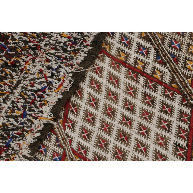 1950s Vintage Zayane Moroccan Kilim in Polychromatic Tribal Patterns by Rug & Kilim For Sale In New York - Image 6 of 6