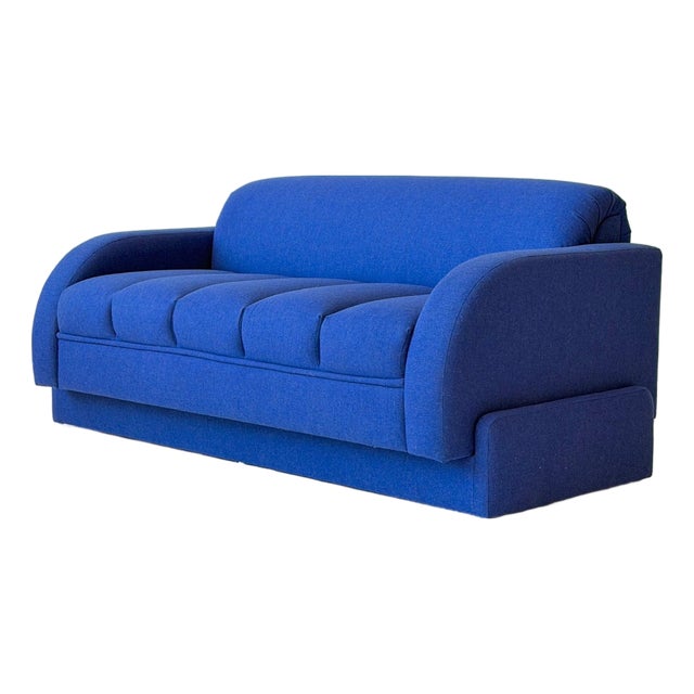 1980s Channeled Art Deco Sofa by Vladimir Kagan for Directional For Sale