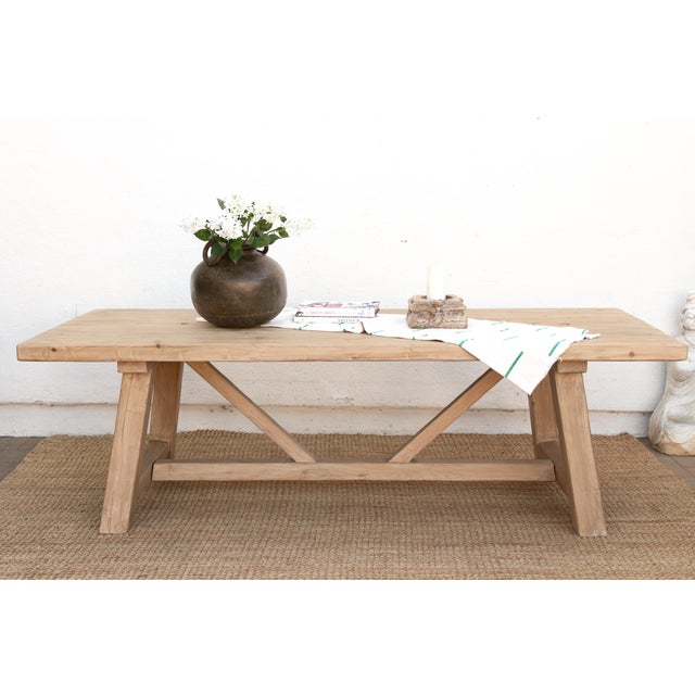 A trestle table this evenly grained doesn't turn up in every shipment. Built from reclaimed timber and finished with a...