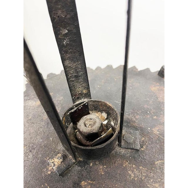 19th Century Iron Floor Candleholders, Set of 2 For Sale - Image 11 of 18