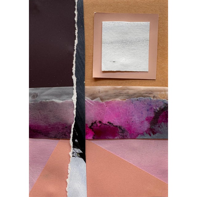 Abstract "Pop Music 8" Original Mixed-Media Collage on Paper by Zac Woodiel For Sale - Image 3 of 9