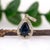 Art Deco 1.22cts Ceylon Sapphire Pendant W Ethical Diamonds in 14k Solid Gold | Pe 8x6mm For Sale - Image 3 of 6