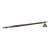 Antique Brass and Wood Candle Snuffer With Match Striker Long Handle For Sale
