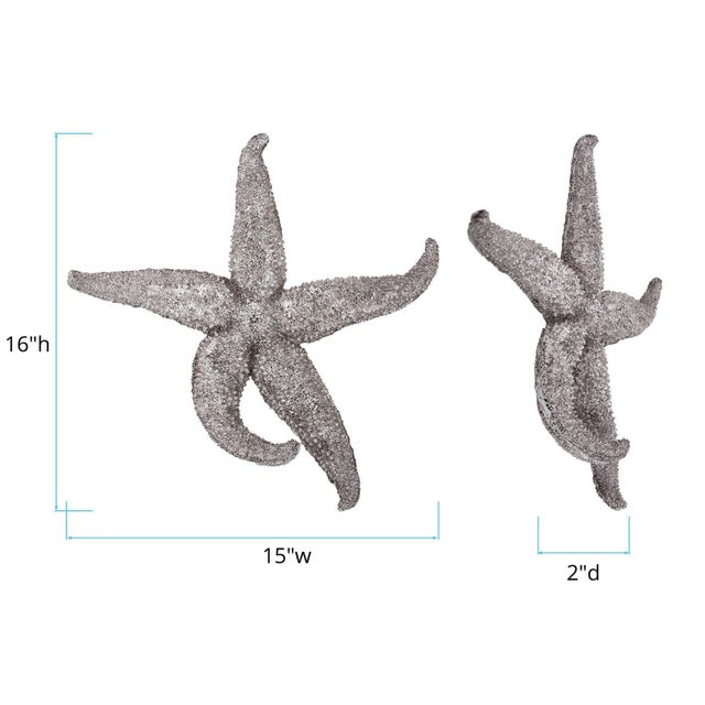 Plastic Deep Pewter Starfish - medium For Sale - Image 7 of 7