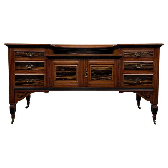 Antique 20th Century Ebonised Mahogany Low Sideboard For Sale - Image 13 of 13