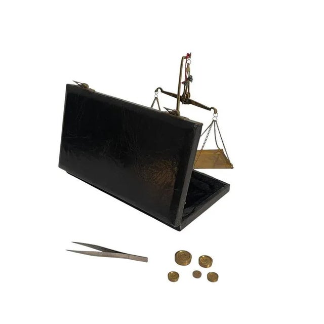 Antique Travel Scale for Weighing Valuables, 1900s For Sale - Image 5 of 6