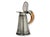 A handsome late 19th century English silverplate ale pitcher fitted with a beautifully figured natural staghorn handle....