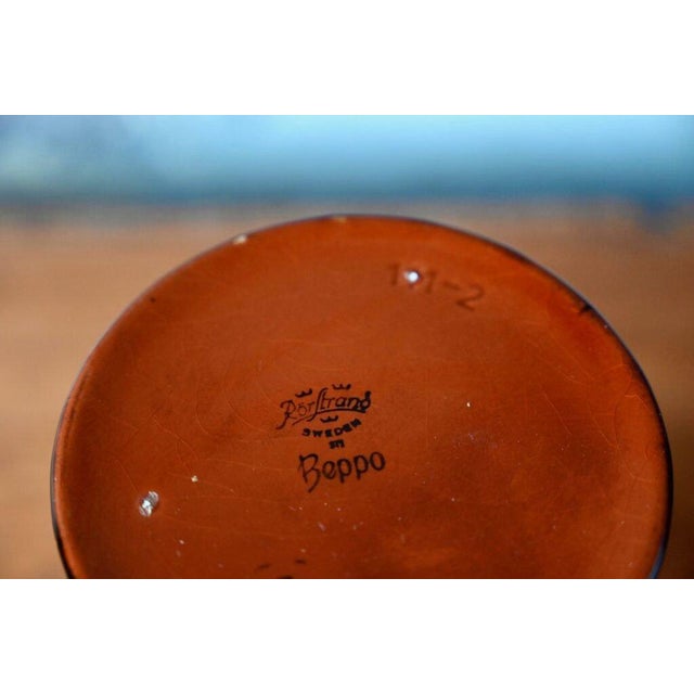 Black Vintage Scandinavian Ceramic Vase by Beppo Rörstrand, 1950s For Sale - Image 8 of 9