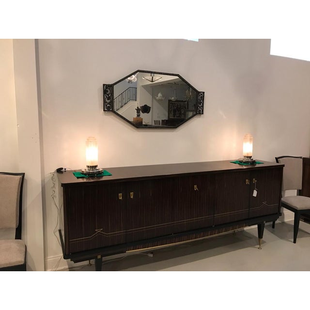 French Art Deco Table Lamps by Genet Et Michon With Marble Base - a Pair For Sale - Image 9 of 10