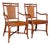 Vintage British Colonial Style Tortoise Rattan Cane Captain’s Chairs – Pair For Sale