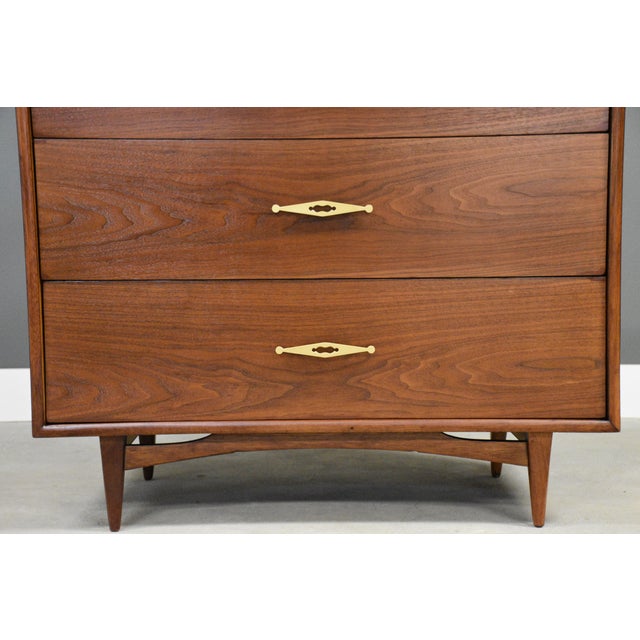 1960s Refinished Walnut Tall Dresser by Kent Coffey the Sceptre For Sale - Image 9 of 10