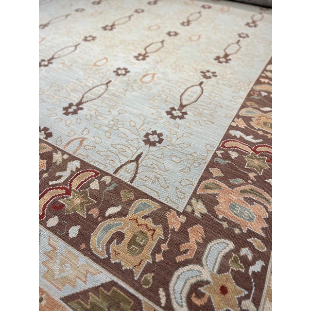 Decorative Handwoven Sumak Wool Rug For Sale - Image 9 of 11