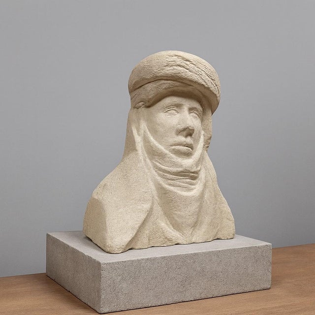1920s Art Deco Stone Bust Sculpture, 1920s For Sale - Image 5 of 5