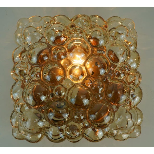 Large Mid-Century Modern Bubble Amber Glass Ceiling Light, 1960s For Sale - Image 14 of 15