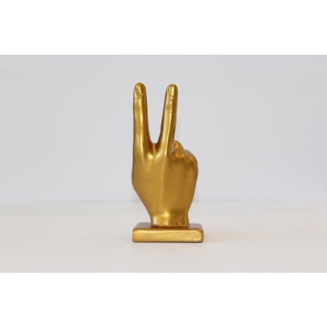 Invite the feeling of Zen to any space with this beautiful Peace Sign hand sculpture, crafted from high-quality resin....