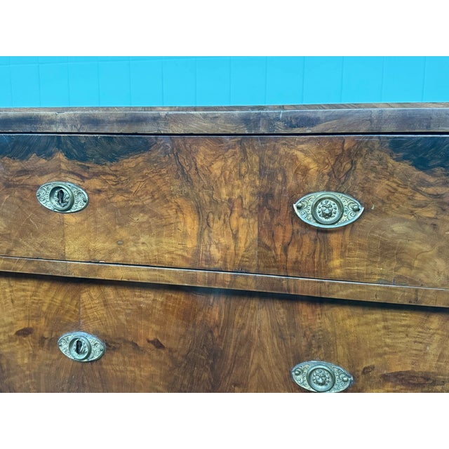 Antique Mid-19th Century Biedermeier Walnut Chest of Drawers, Germany For Sale - Image 10 of 18