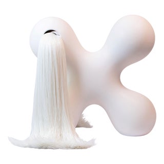 Tabono Sculpture in Ceramic & Threads by Soheila Mahmoodi For Sale