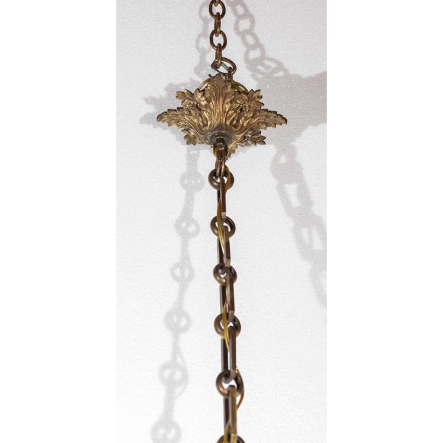 Late 19th Century French Brass Eight-Arm Chandelier For Sale - Image 9 of 10