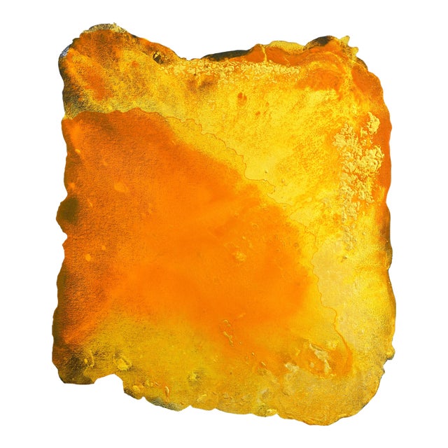 In the Light - Minimalist Yellow Abstract Contemporary Original Artwork by Clara Berta For Sale