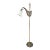 Early 20th Century Ornate Adjustable Bridge Arm Floor Lamp With Glass Shade For Sale