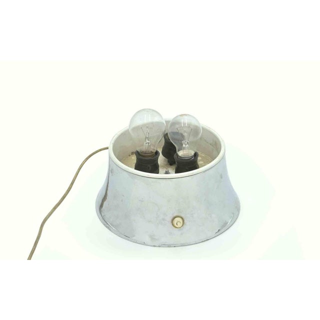 White Glass Lamp, 1970s For Sale - Image 4 of 5