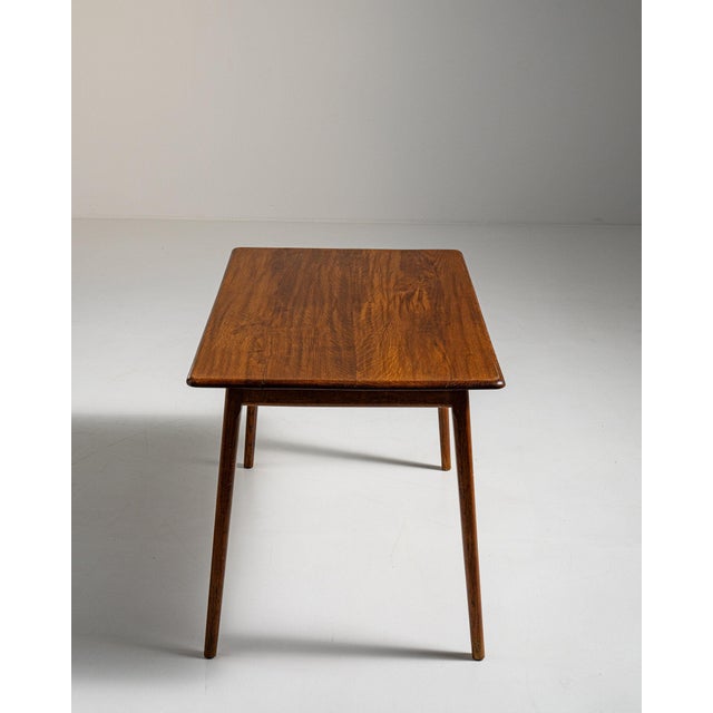 1960-1969 France Rich Walnut Brown Walnut Console Table For Sale - Image 11 of 11