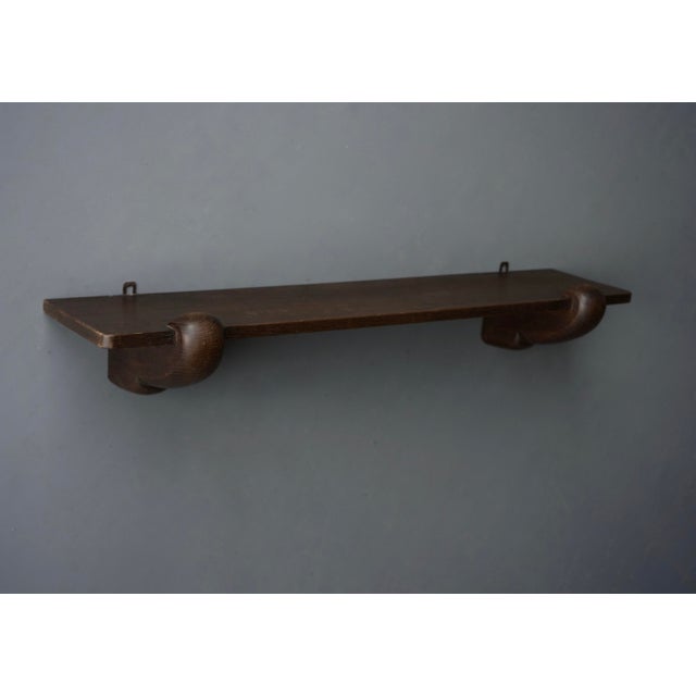 Brown Vintage Art Deco Wall Shelf, 1920s For Sale - Image 8 of 13