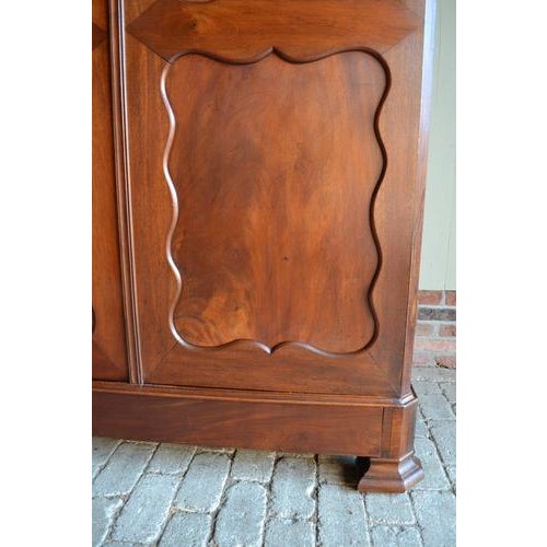Antique Biedermeier Mahogany Wardrobe For Sale - Image 6 of 10