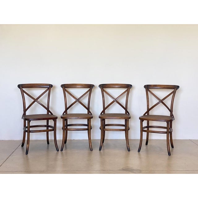 Chairs in Beech Wood and Vienna Straw, 1960s, Set of 4 For Sale - Image 17 of 18