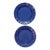 Set of 2 Varages France 11” Luberon Cobalt Blue Faience Dinner Plates – Provençal French Country For Sale