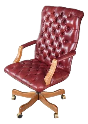 Late 20th Century Chesterfield Style High Back Chair