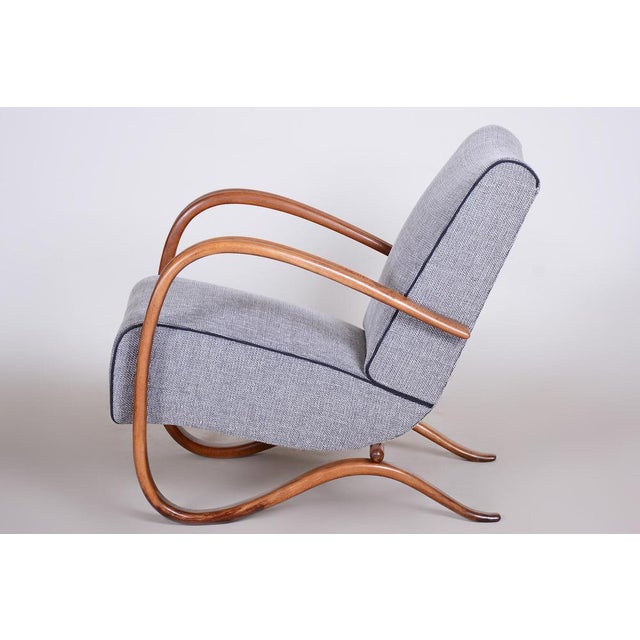 Wood Art Deco Czech H-269 Lounge Chair by J. Halabala for Up Závody, 1930s For Sale - Image 7 of 12