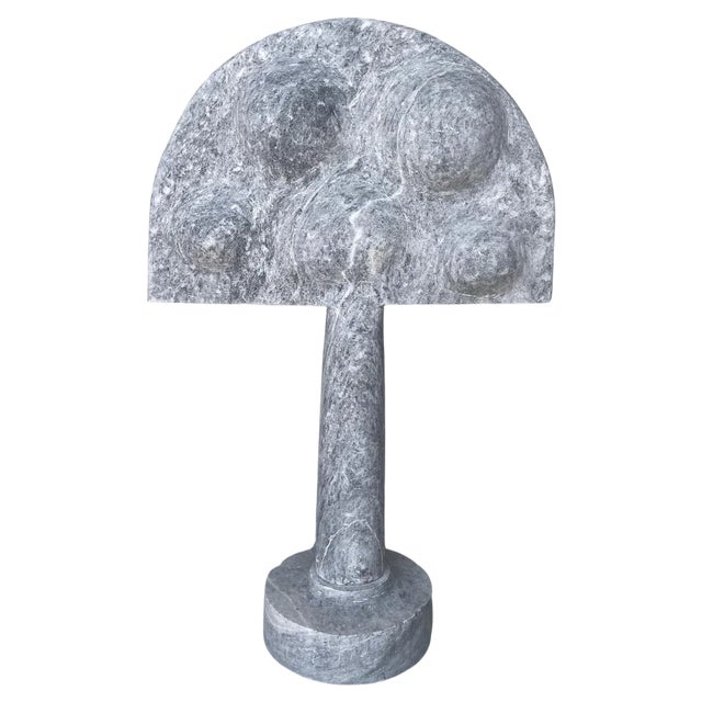 Heraldic Form Marble Sculpture by Tom Von Kaenel For Sale