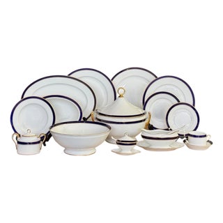 Richard Ginori “Sardinia Blue” Porcelain Dinnerware Service for 8 - 58 Pieces For Sale