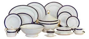 Richard Ginori “Sardinia Blue” Porcelain Dinnerware Service for 8 - 58 Pieces