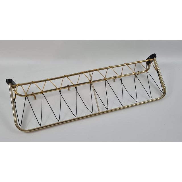 Gold Wall Hanger with Shelf, Germany, 1970s For Sale - Image 8 of 9