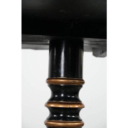 Antique English Hand-Painted Floral Tilt-Top Table, Late 19th Century. For Sale - Image 12 of 18