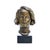 High quality bronze sculpture bust of a girl made of bronze on a black painted wooden socket, signed J.G by an...