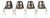 Charles & Ray Eames for Herman Miller DSS Seal Brown Stacking Shell Chairs | Set of Four For Sale
