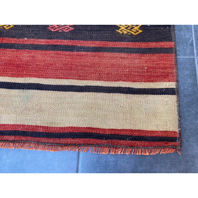 Neutral Multi Colour Small Kilim Rug For Sale - Image 10 of 10