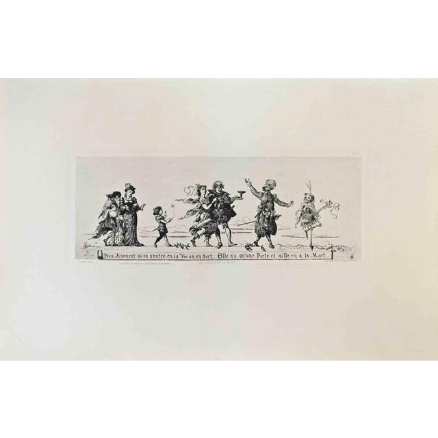 Charles Thompson, Le Chemin de la Mort, Etching, 1870s For Sale