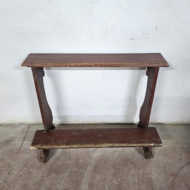 Wood Antique Church Kneeler in Fir For Sale - Image 7 of 9
