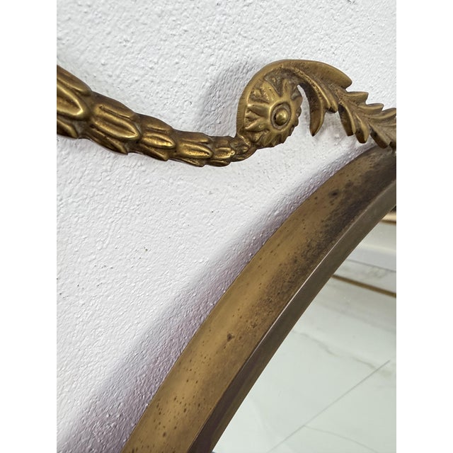 Mid-Century Italian Brass Mirror, 1960s For Sale - Image 12 of 17