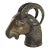 Vintage Horned Serpent Ram Goat Head Finnial Candle Snuffer Brass Pima Story For Sale
